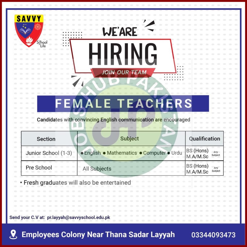 Teaching jobs in Layyah